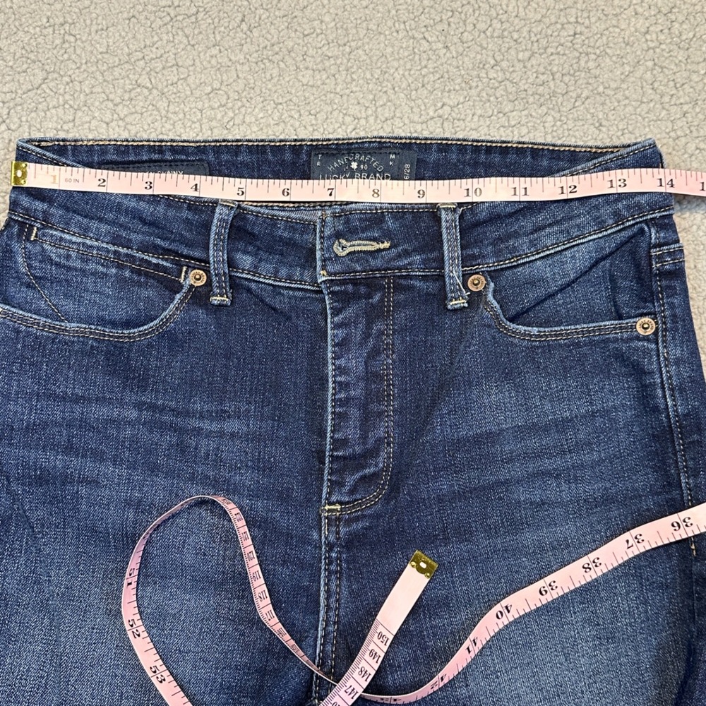 Lucky Brand Hayden Skinny Jeans Dark Wash Denim Size 6/28 Mid Rise Pants - Picture 9 of 9